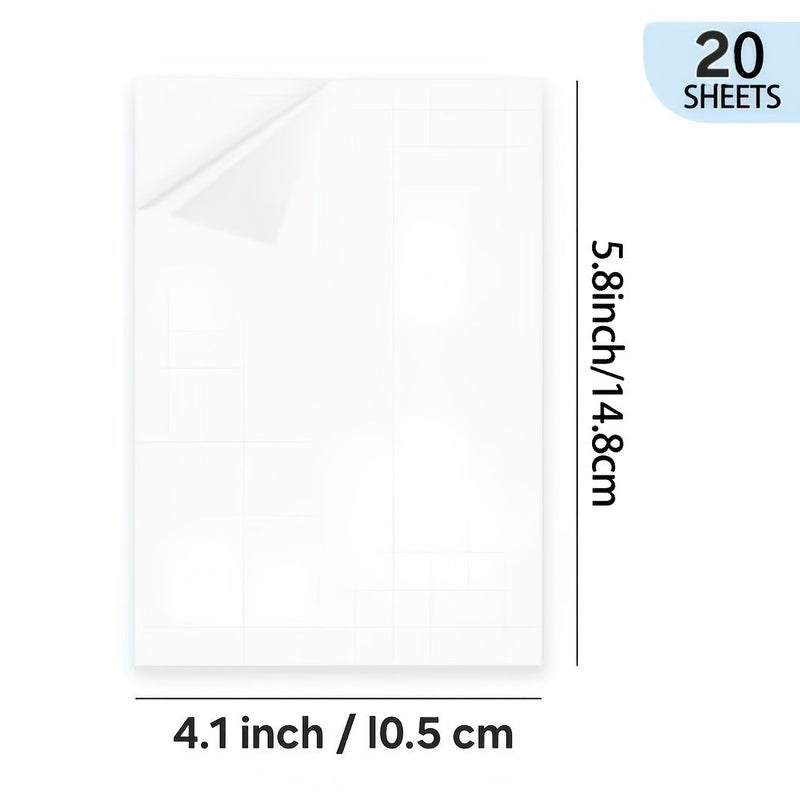 20 Transparent A6 Self Sealing Clear Vinyl Laminating Sheets For Stickers Posters Photos Certificates Instant Adhesive No Glue Needed Office School - Image 2