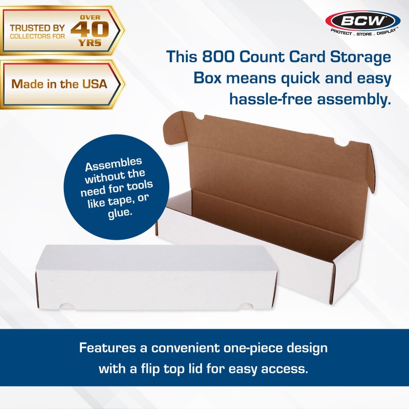 BCW 800ct Trading Card Storage Boxes - 3 Pack | Organizer for Sports Cards, MTG, Pokemon, and Card Games - Image 2