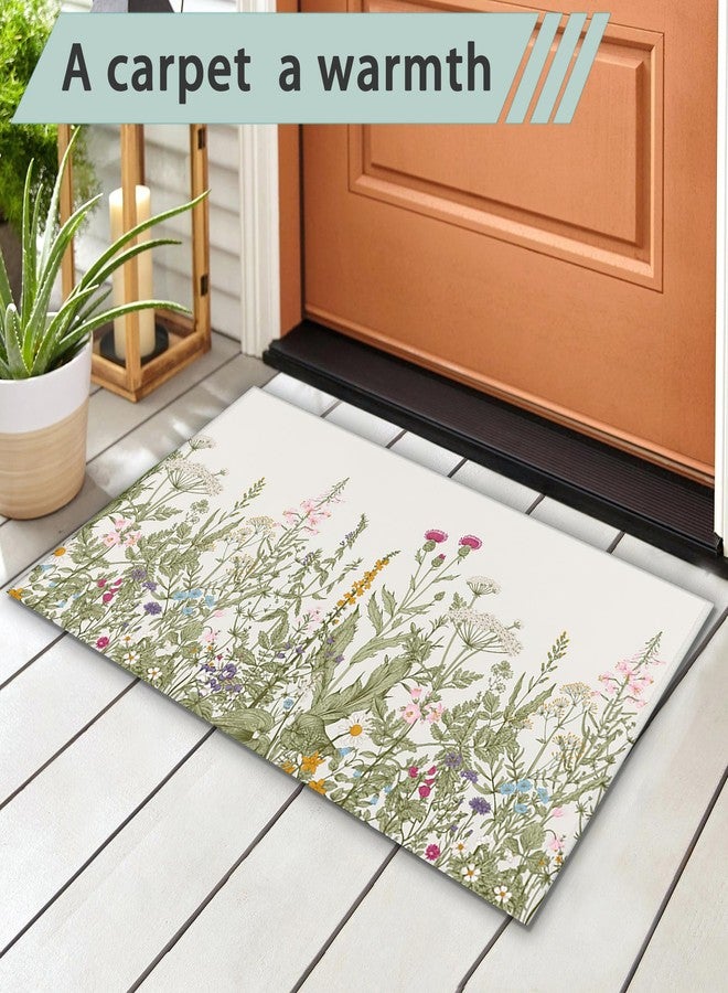 IGPPDO Door Mat, Flower Herbs Front Door Mat 17''x30'', Wild Plant Doormats Indoor Entrance, Welcome Entry Mat,Outdoor Welcome Mat,Low-Profile Floor Rugs for Entry Patio - Image 2