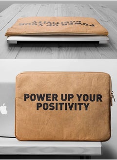 JML 14 inch 13.3 laptop liner kraft paper computer bag retro original simple letters literary lightweight and thin  - Image 3