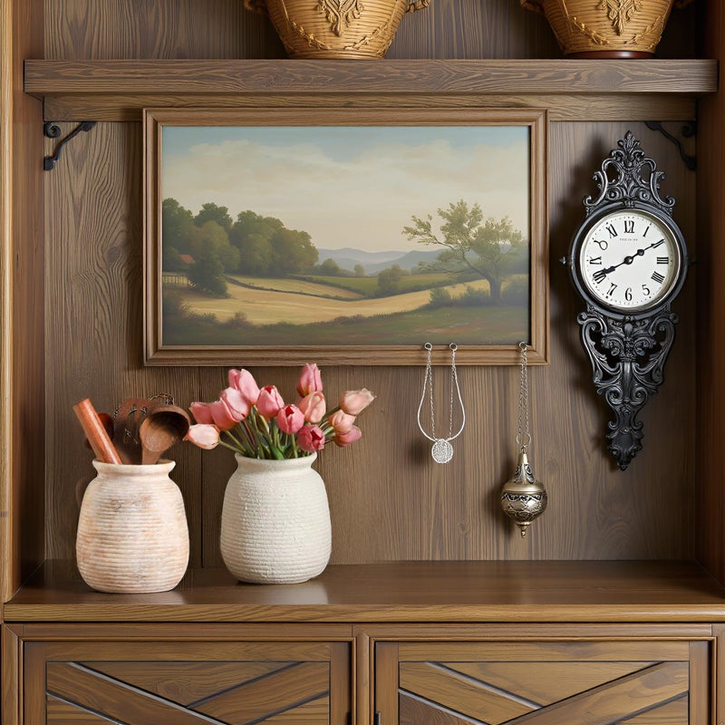 ooit Ceramic Flowers Rustic Vase, Neutral Pottery Farmhouse Vases Home Decor, 7.48" Terracotta Pampas Decorative Vase for Table Entryway Mantel Bookshelf Bedroon Bathroom Living Room - Image 5