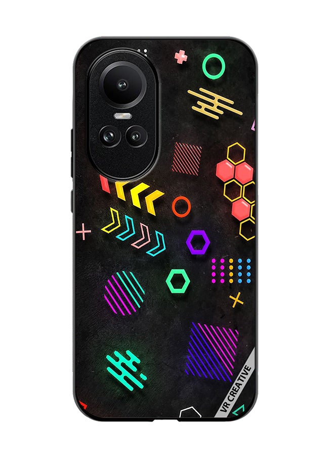 VR CREATIVE Protective Case Cover For Oppo Reno 10 Pro Multiple Shapes Design Multicolour - Image 1
