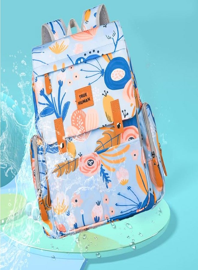 TRUE HUMAN multipurpose Floral Print Backpack, Padded Straps, Multiple Compartments,Large Capacity Fashion Bag for College Office - Image 2