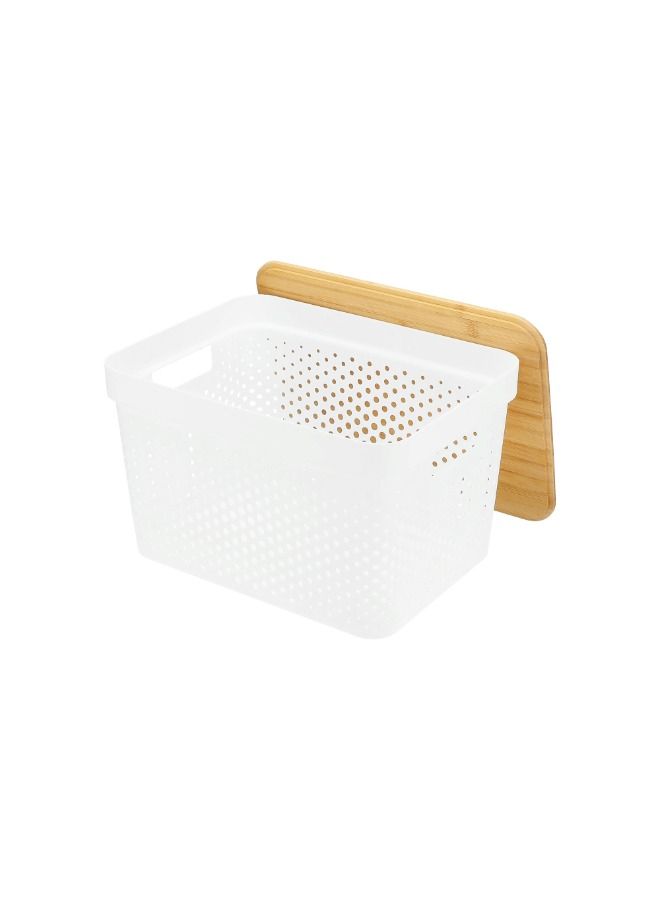 Storage Basket With Bamboo Lid - Image 2