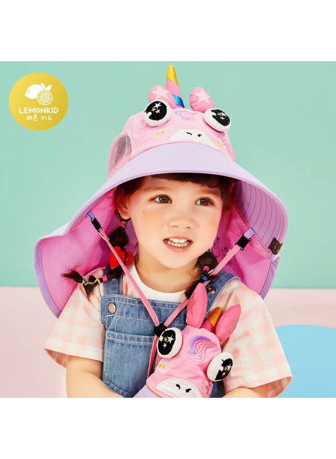 Lemonkid Children's Sun Protection Hat, Summer Baby Uv-resistant Sun Hat, Boys' Sun Hat, Girls' Parent-child Fisherman Hat - Image 1