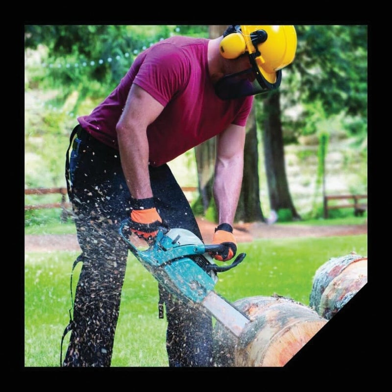 Oregon Chainsaw Safety Protective Helmet with Visor Combo Set, Yellow - Image 2