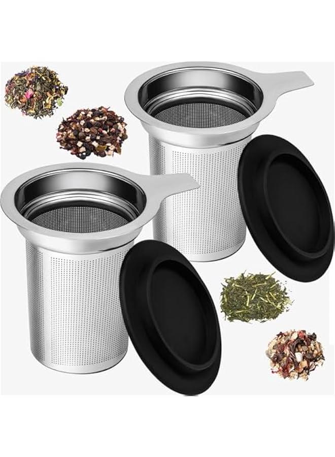 Tea Infuser for Loose Leaf Tea, Loose Leaf Tea Infuser with Handles, Tea Strainer Extra Fine 18/8 Stainless Steel, Tea Strainer for Teapots, Mugs, Cups to Steep Loose Leaf Tea（2 Pack)  - Image 1