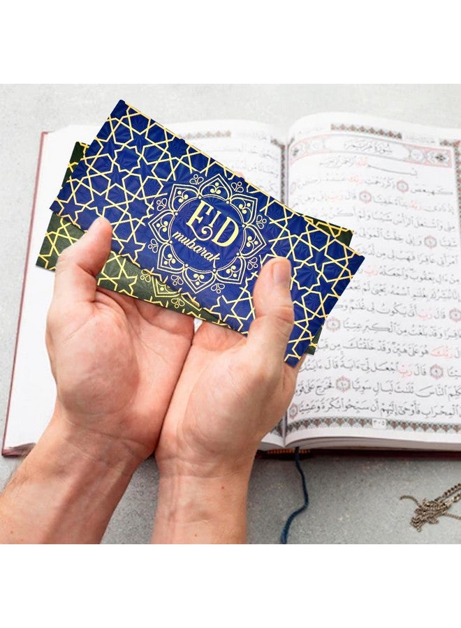 Paezm 6 Patterns 18 Pcs Eid Mubarak Money Envelopes - 7 x 3.2 inch Islamic Festival Cash Gift Card Holders for Kids, Ramadan Pockets Envelope for Eid Holiday Celebrations, Weddings, and Special Occasions  - Image 5