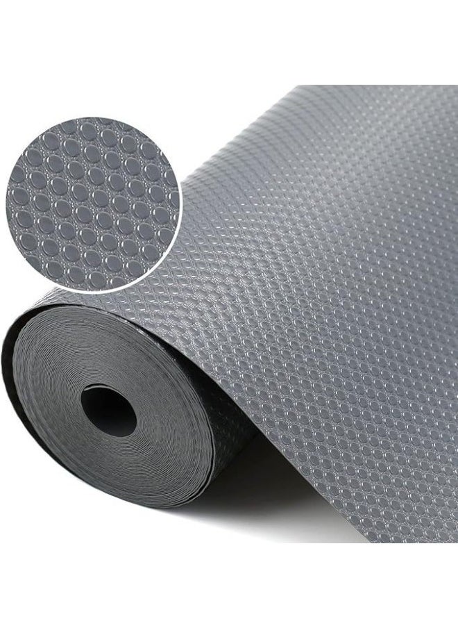 Generic - EVA Thickened Printed Table Mat Cabinet Mat Shoe Cabinet Drawer Moisture-proof Pad Paper Cuttable Kitchen Waterproof Oil-proof Pad-Color:Transparent Gray Flat Dots-Specifications:30*150cm - Image 1