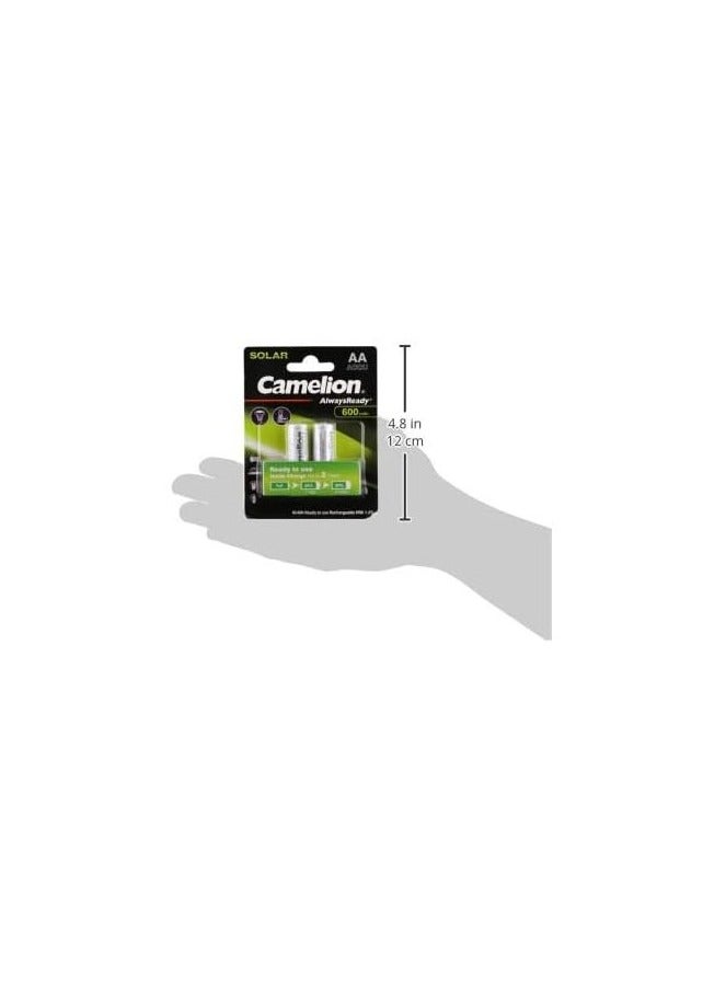 Camelion AlwaysReady AA 600mAh NH-AA600ARBP2 2pc Card - Image 4