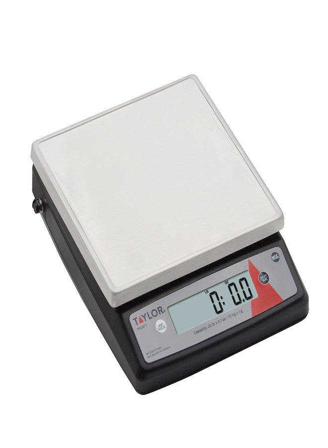 Taylor TE22FT 22-Pound Digital Portion Control Scale, Food Scale for Precise Weight Measuring and Portion Control, Tare and Hold Function, NSF, Stainless Steel Platform - Image 2