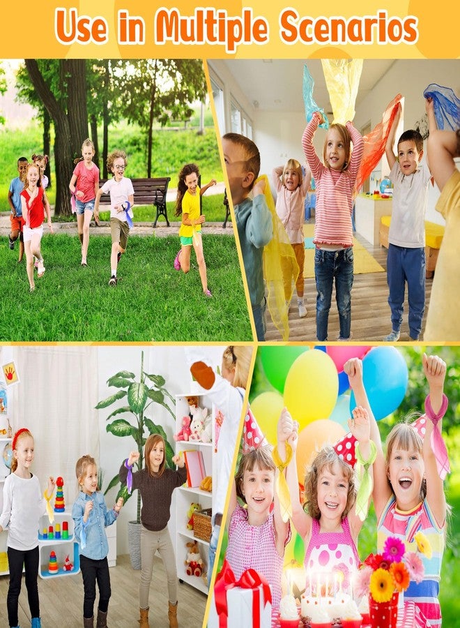 أوشحة أوكسيري للعب الأطفال، متوفرة بـ 20/40/60 قطعة، أوشحة لعب بطول 24 بوصة للأطفال الصغار، للرقص، 20 لونًا - 20 قطعة - Image 5