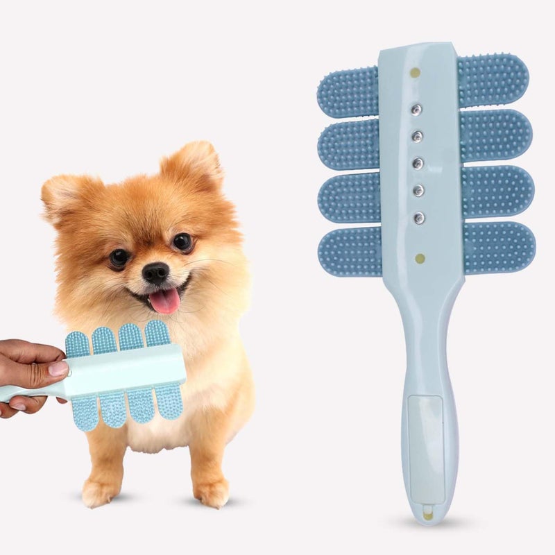 GLAN Self Cleaning Dog and Cat Comb Pet Hair Remover Grooming Comb Multicolour Pack of 1 - Image 1
