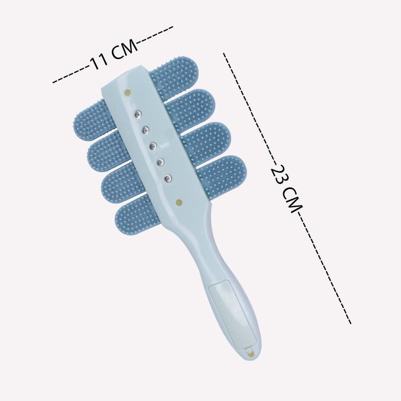 GLAN Self Cleaning Dog and Cat Comb Pet Hair Remover Grooming Comb Multicolour Pack of 1 - Image 2