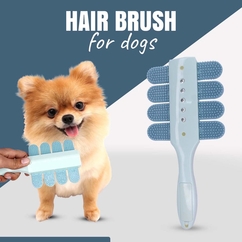 GLAN Self Cleaning Dog and Cat Comb Pet Hair Remover Grooming Comb Multicolour Pack of 1 - Image 3