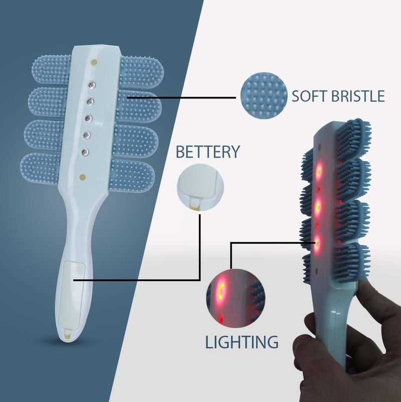 GLAN Self Cleaning Dog and Cat Comb Pet Hair Remover Grooming Comb Multicolour Pack of 1 - Image 5