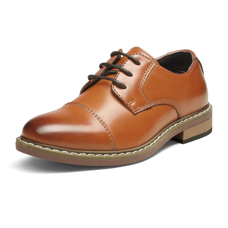 Bruno Marc Boyâ€™s Dress Oxford Formal Shoes,Size 12 Little Kid,Brown,SBOX211K - Image 1