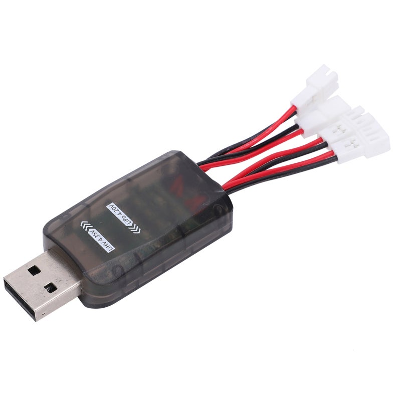 شاحن بطارية USB بأربع قنوات إخراج مستقلة يعمل بمجرد التوصيل - شاحن بطاريات الليثيوم مع 4 مؤشرات LED لطرازات سيارات RC والقوارب والطائرات ببطاريات LiPO و Li-HV - Image 3