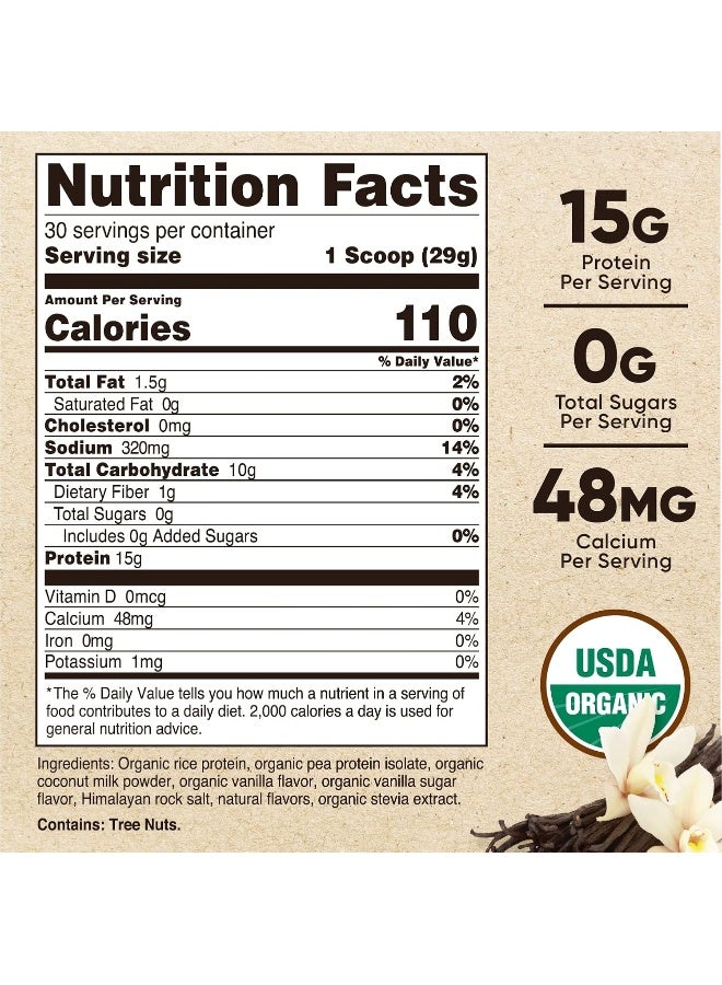 Nutricost Organic Vegan Meal Replacement Shake Powder (Vanilla) - Image 2