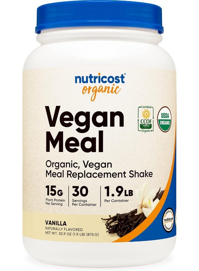 Nutricost Organic Vegan Meal Replacement Shake Powder (Vanilla) - Image 1