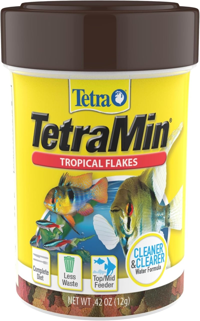 Tetra Min Nutritionally Balanced Tropical Flake Food for Tropical Fish, 0.4 Ounce - Image 1