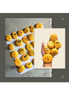 R&M RM Set of 6 Painted Beach Stone Emoji Fairy Garden Decorations | Lucky Charm Stones for Friends and Family | Handcrafted Rock Art for Indoor & Outdoor Decor | Unique Gift for Special Occasions  - Image 3