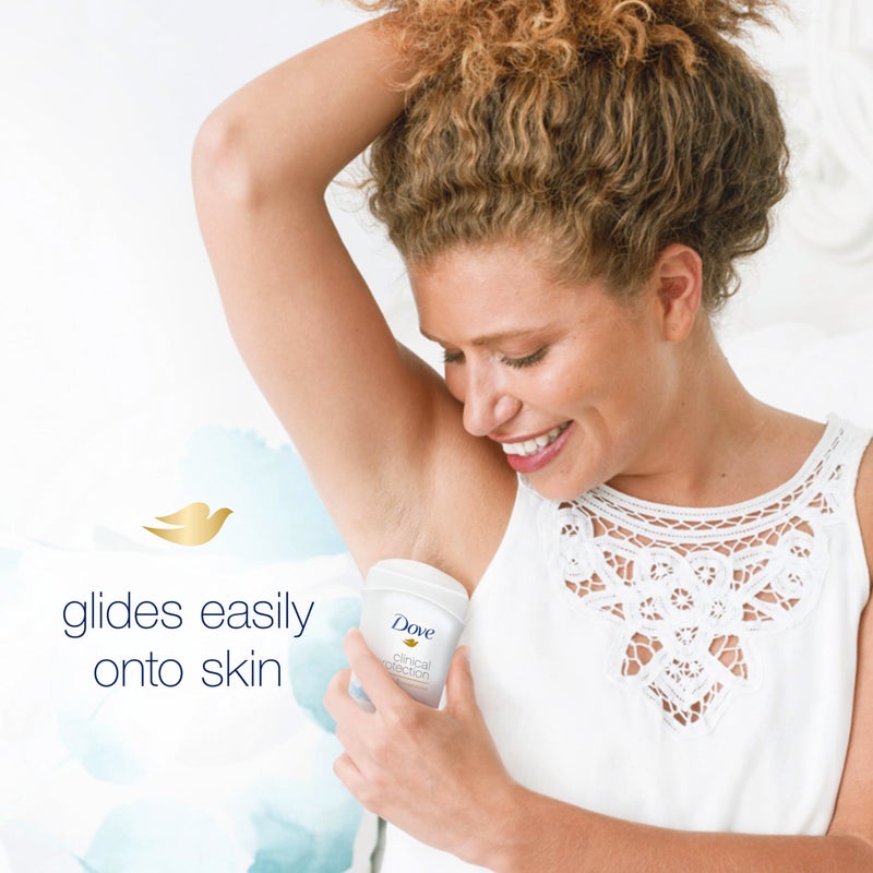 Dove Clinical Protection Antiperspirant Deodorant For Sweat and Odor Protection Original Clean Antiperspirant For Women Made With 1/4 Moisturizers 1.7 oz - Image 5