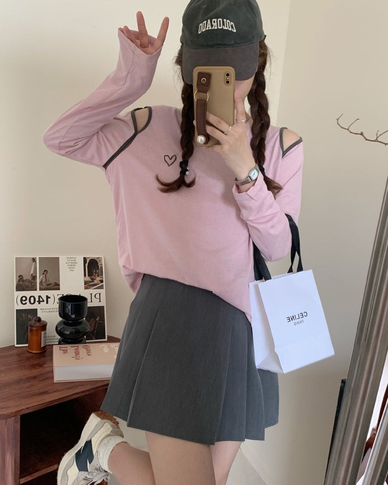 Summer 2024 Womens Sunscreen T-Shirt Round Neck Loose Fit Pink - Image 1