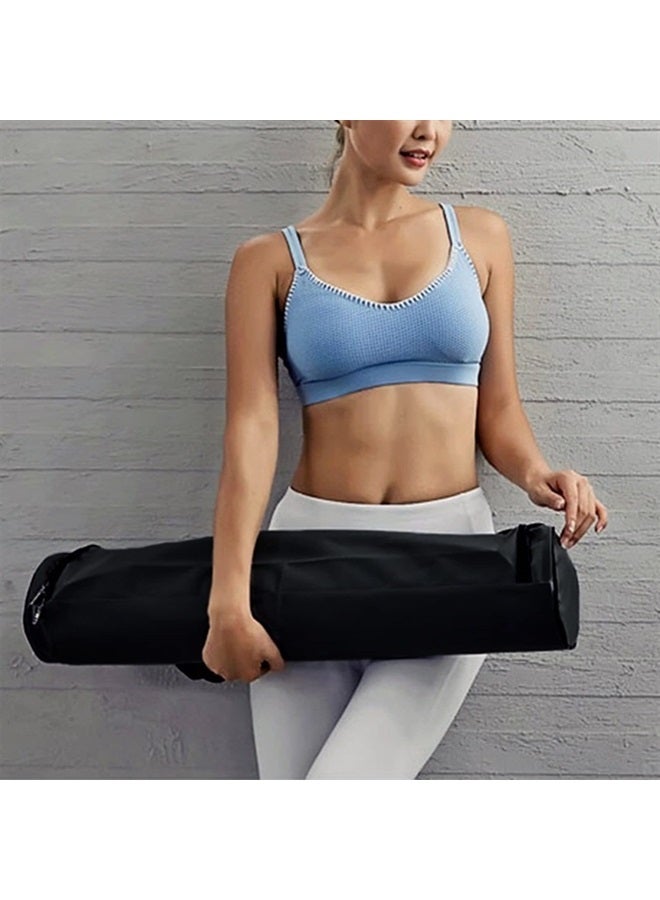Ogetok Yoga Mat Bag, Full Zip Exercise Yoga Mat Carrier Bag with Adjustable Strap, Waterproof Yoga Mat Carry Bag Strap for Most Yoga Mats to Gym Class Beach Park Travel for Women & Men (Black)