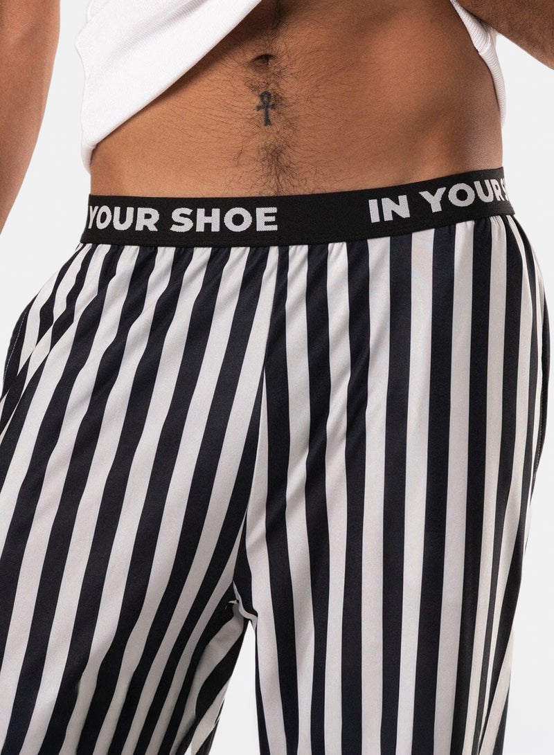 In Your Shoe Monochrome Stripes Pyjama Pants - Image 4