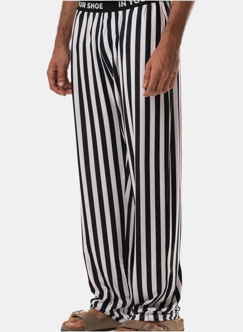 In Your Shoe Monochrome Stripes Pyjama Pants - Image 2