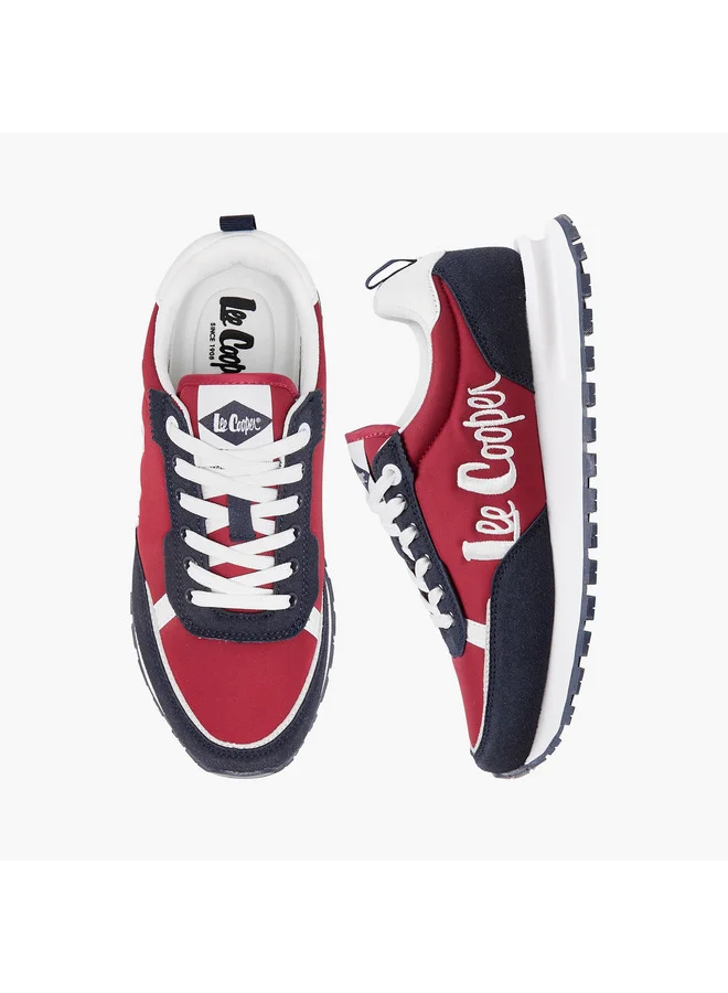 لي كوبر Women's Logo Detail Lace-Up Sneakers