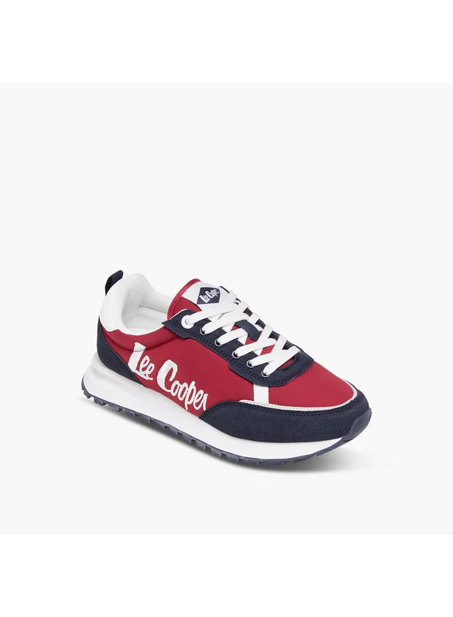 لي كوبر Women's Logo Detail Lace-Up Sneakers