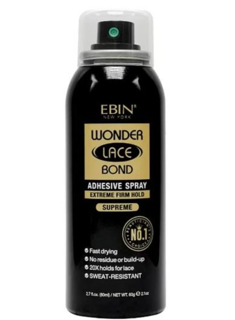 EBIN NEW YORK Wonder Lace Bond Adhesive Spray Supreme Extreme Firm Hold 80 ML