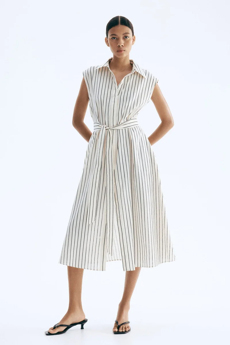 H&M Linen-blend shirt dress