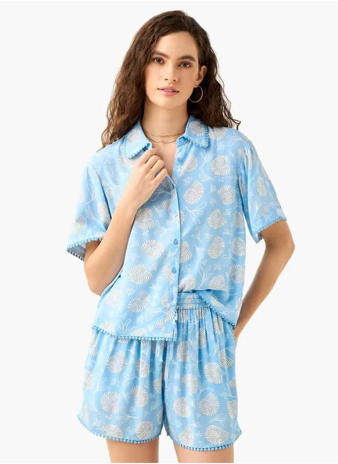 FAV Printed Shirt and Shorts Set