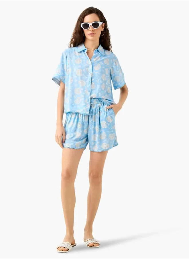FAV Printed Shirt and Shorts Set