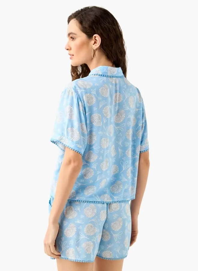 Splash FAV Printed Shirt and Shorts Set