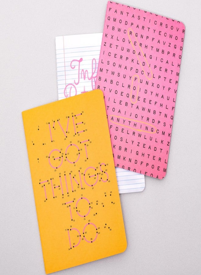 ban.do Rough Draft Notebook Journal Set of 3, Soft Cover Stitch Notebooks with 32 Lined Pages Each (Infinite Potential) - Image 3