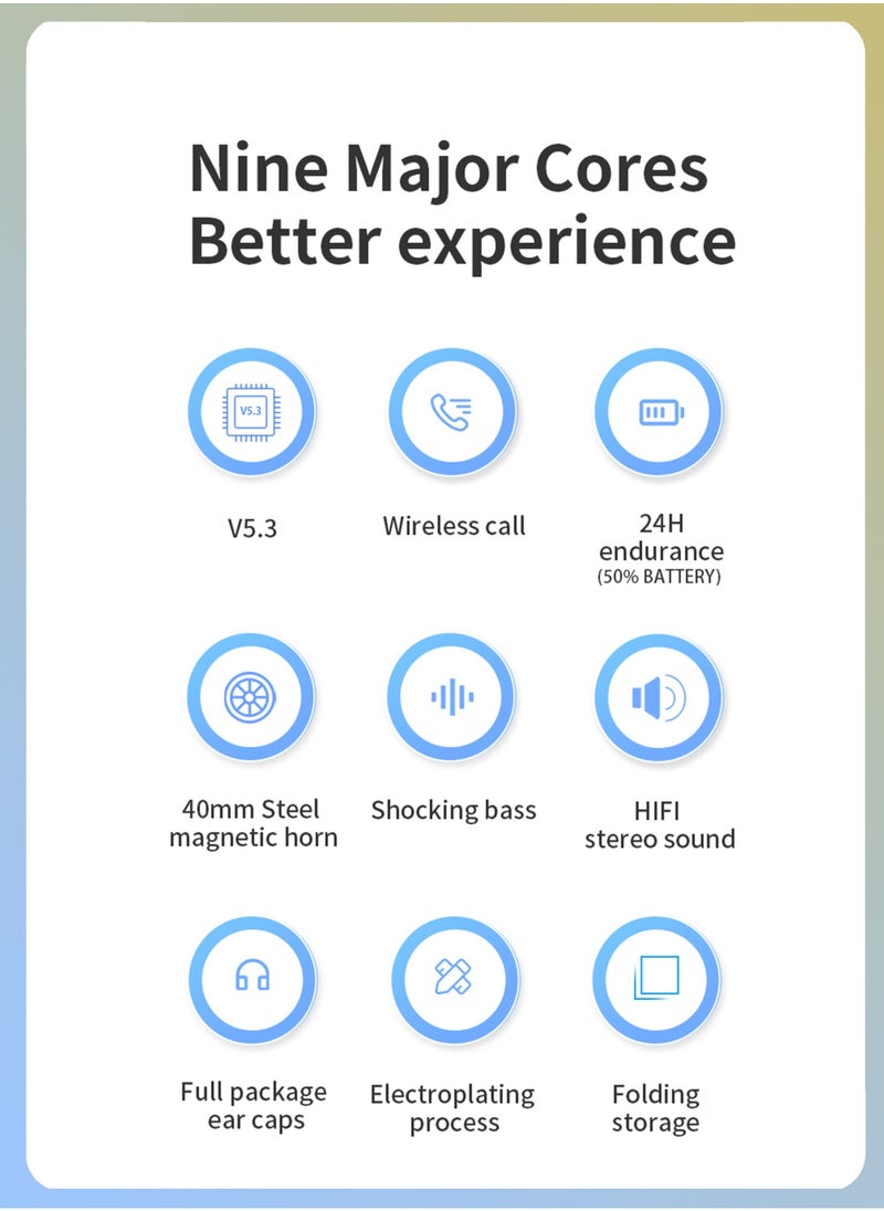 سماعات رأس H8 ENC لاسلكية مضادة للضوضاء بتقنية HD Call وبلوتوث 5.3