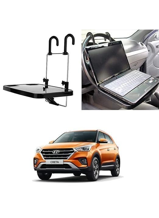 Buabo MultiFunctional Portable Foldable Car Backseat Tray Desk Black Portable Car Vehicle Back Seat Tray Table for Food Meal Snack LaptopTRAY170  - Image 1
