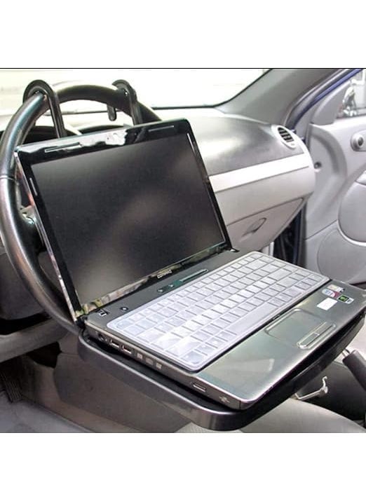 Buabo MultiFunctional Portable Foldable Car Backseat Tray Desk Black Portable Car Vehicle Back Seat Tray Table for Food Meal Snack LaptopTRAY170  - Image 4