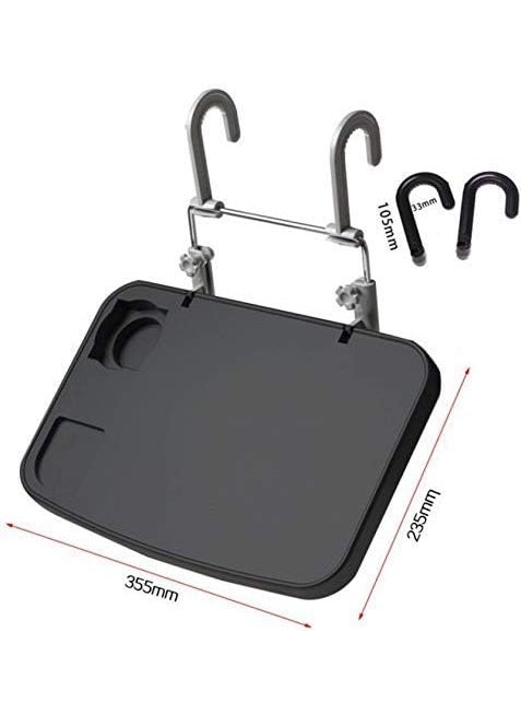 Buabo MultiFunctional Portable Foldable Car Backseat Tray Desk Black Portable Car Vehicle Back Seat Tray Table for Food Meal Snack LaptopTRAY170  - Image 3