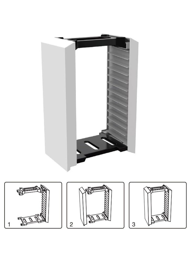 Generic Game Storage Tower for PS5, Game Disc Box Storage Rack 12 Games Disc Holder Storage Shelf for PS5 Game Discs  - Image 2