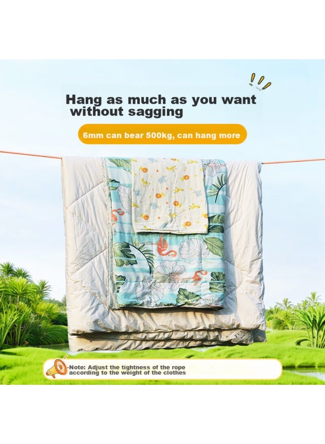 Canle Kanle Outdoor Thickened Clothesline, Outdoor Drying Quilt Tool, Travel Car Roof Polyester Climbing Rope, 10.5mm, 10 Meters - Image 1