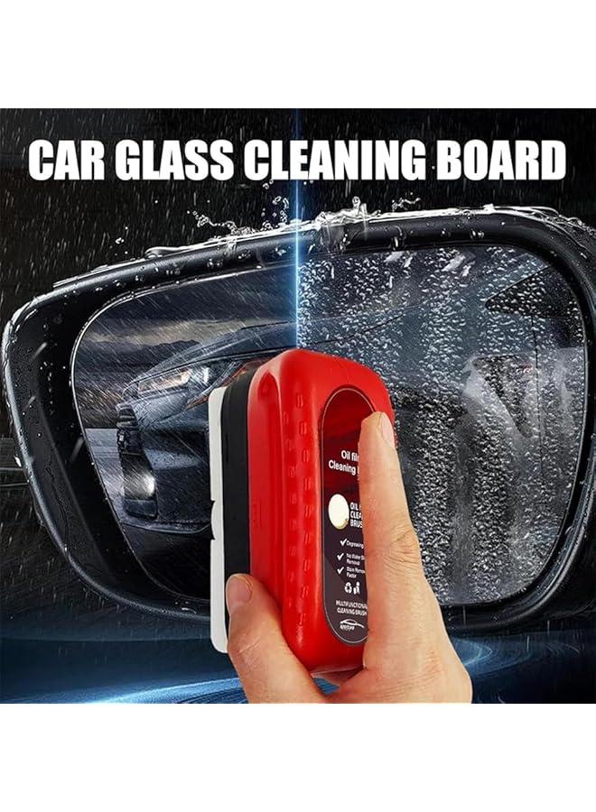 YARDHOBI Automotive Oil Film Cleaning Brush, Car Glass Oil Film Cleaner, Car Windshield Oil Film Cleaner, Car Oil Film Cleaning Brush, Glass Polishing Degreaser Windshield Cleaning Tool (3 Pcs) - Image 2
