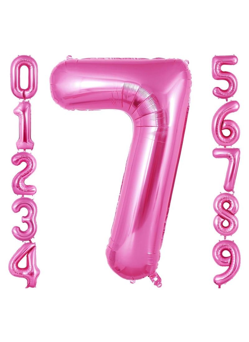 40 Inch Gold Digit Helium Foil Birthday Party Balloons Number 7  - Image 1