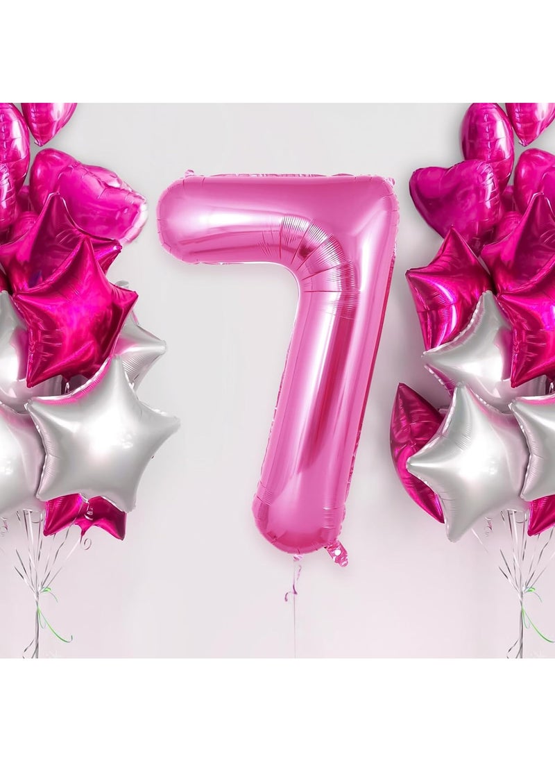 40 Inch Gold Digit Helium Foil Birthday Party Balloons Number 7  - Image 2