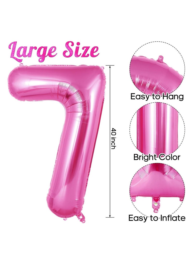 40 Inch Gold Digit Helium Foil Birthday Party Balloons Number 7  - Image 3