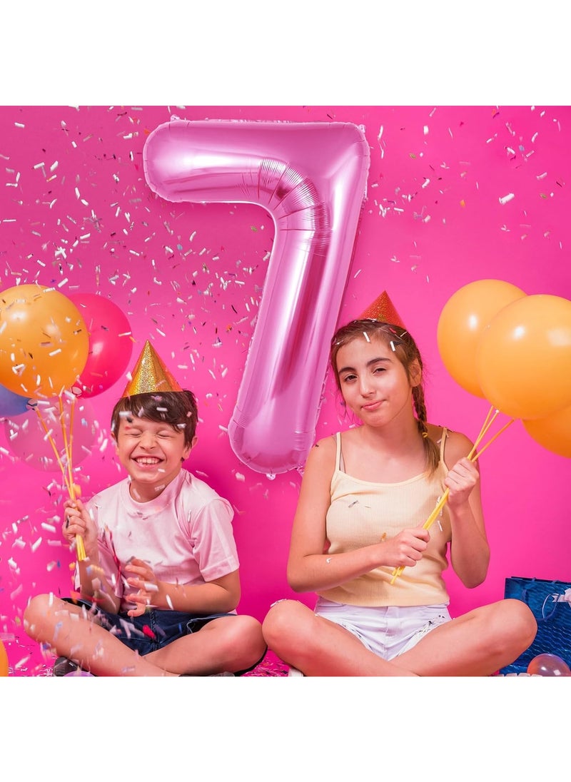 40 Inch Gold Digit Helium Foil Birthday Party Balloons Number 7  - Image 4